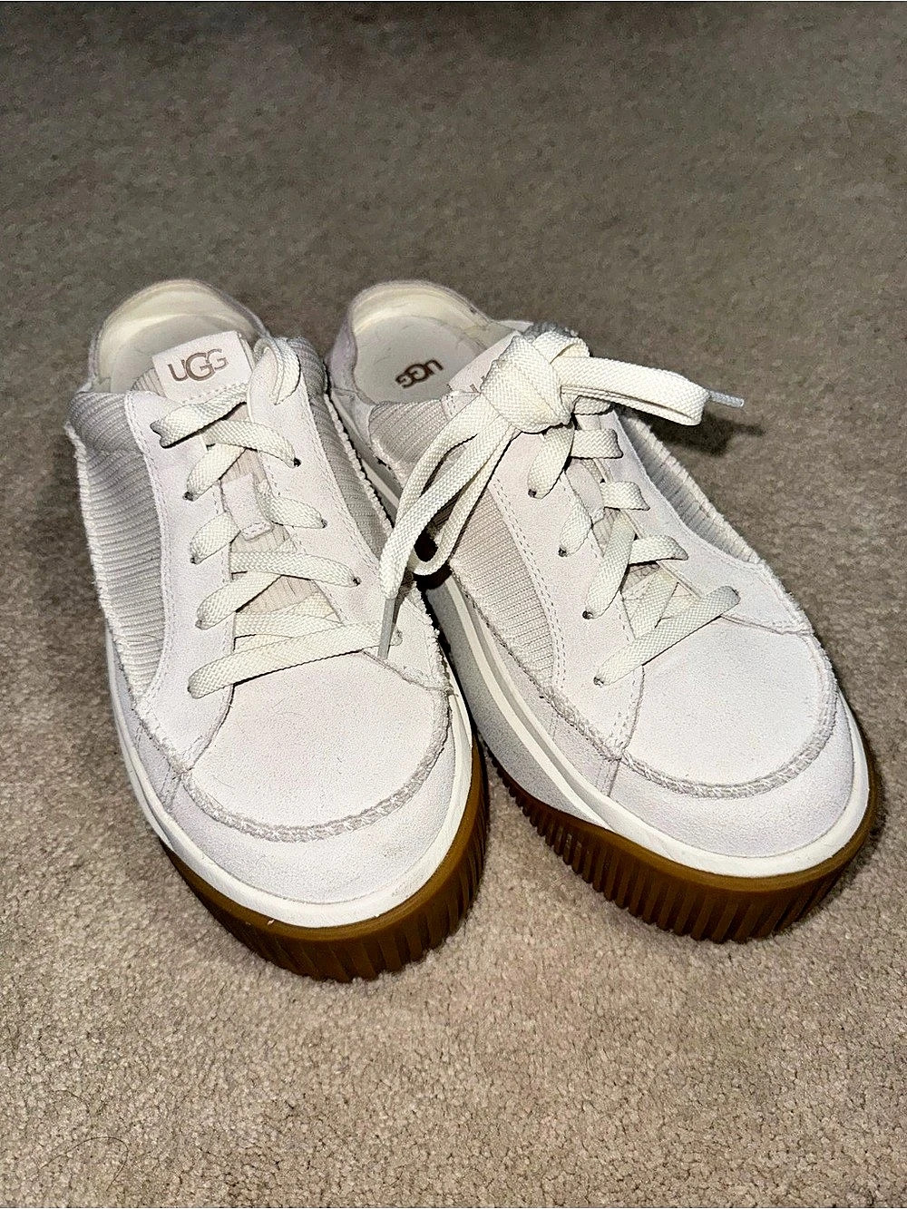 UGG EZ-Duzzit Platform Sneaker Sneakers White US 8.5